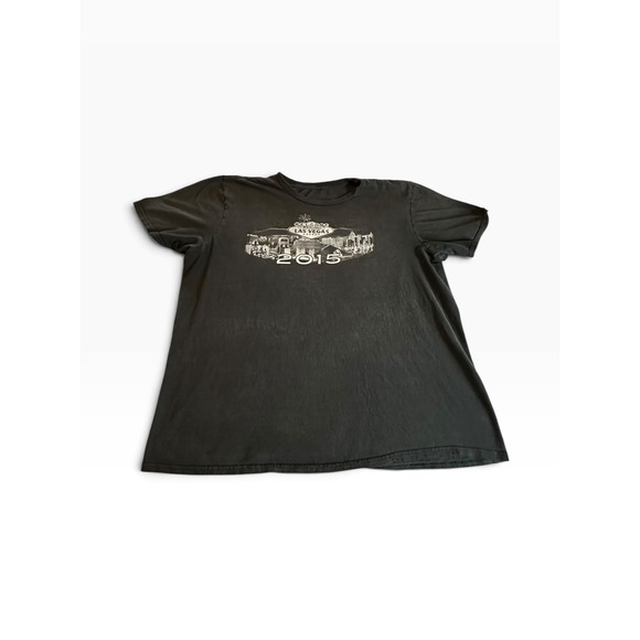 Other - Las Vegas 2015 Graphic T-Shirt Mens XL Black Souvenir Tee Distressed